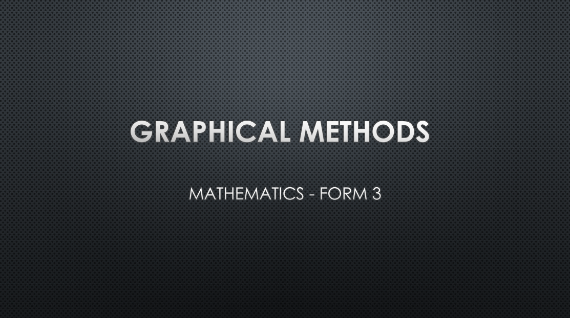 GRAPHICAL METHODS